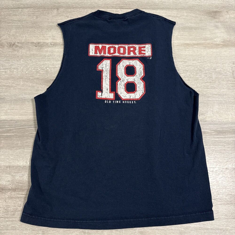 Dominic Moore Shirt New York Rangers NHL Vintage Men’s Blue XL Sleeveless